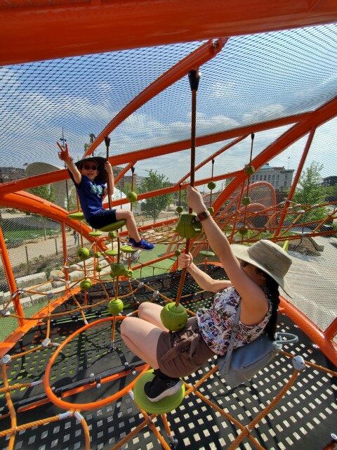 Arches playground at Gene Leahy Mall in Omaha Nebraska.